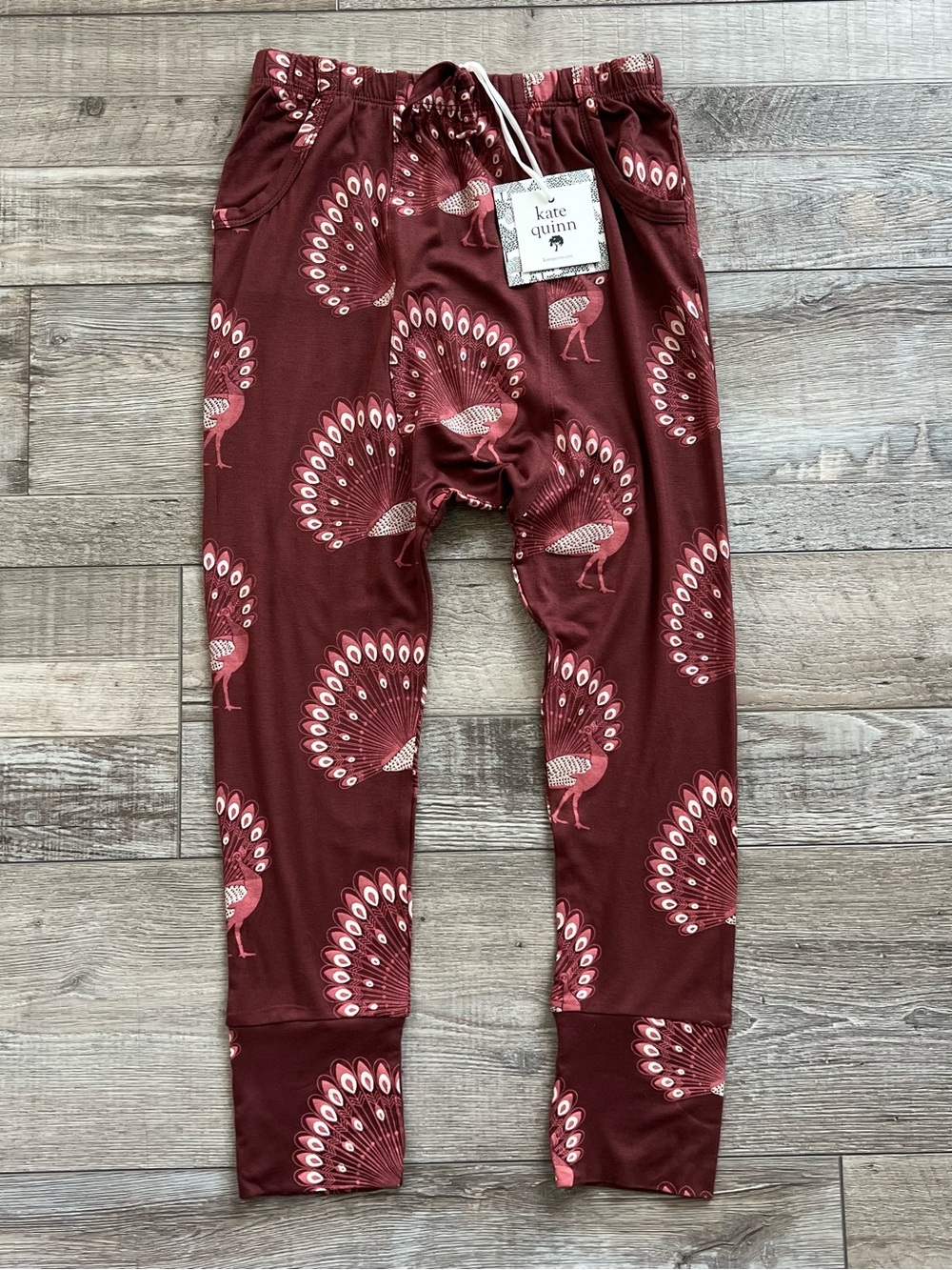 NWT Kate Quinn Bamboo Peacock Pants Size 6